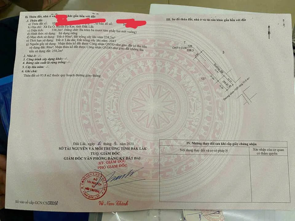 Đất nền thôn 10, xã Ea Ô, Ea Kar, Đắk Lắk 246.4m² giá 1 tỷ - Lô góc 2 mặt tiền kinh doanh