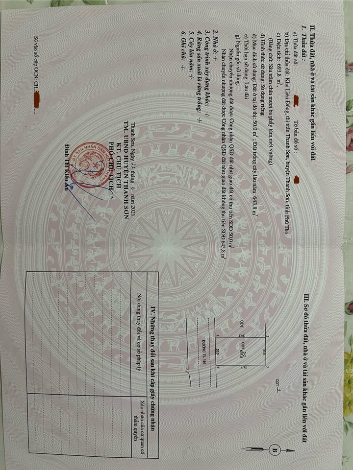 Đất nền đường 316, Thị Trấn Thanh Sơn, 20m² - Sổ đỏ chính chủ, giá thỏa thuận!