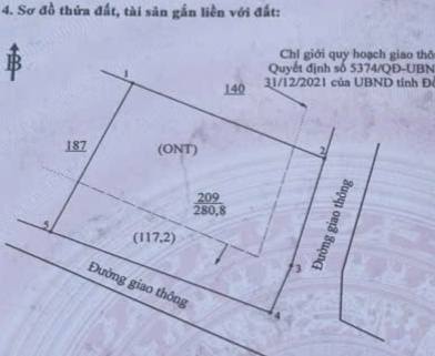 Đất thổ cư 280m² xã Xuân Bảo, Cẩm Mỹ chỉ 950 triệu - Sổ hồng chính chủ!