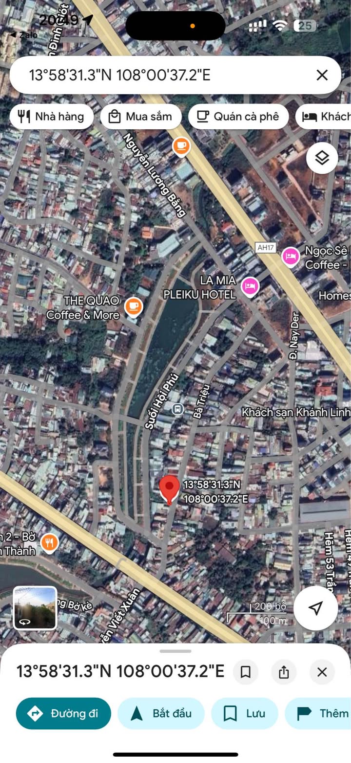 Lô góc đất mặt tiền đường Bà Triệu, Phường Pleiku 90m² giá 2 tỷ - Đầu tư sinh lời ngay!