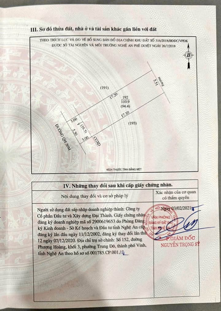 Đất nền Nghi Phú Vinh 333m² giá thỏa thuận - Vị trí đắc địa gần Lotte Mart!