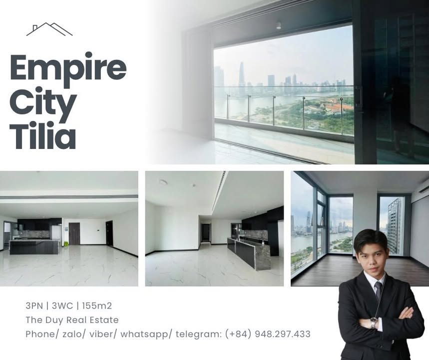 Căn hộ 3PN Tilia Residences Empire City 155m² giá thỏa thuận - View đẹp nhất khu vực!