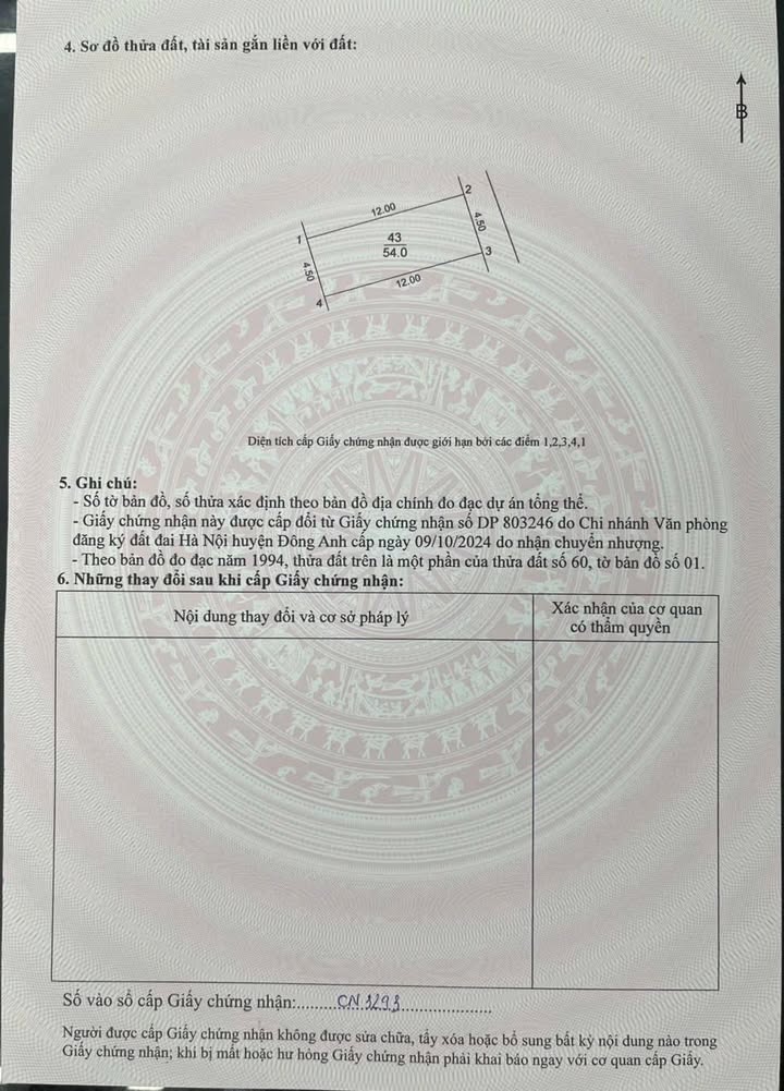 Đất thổ cư 54m² thôn Lê Xá, xã Mai Lâm - Giá thỏa thuận hấp dẫn!