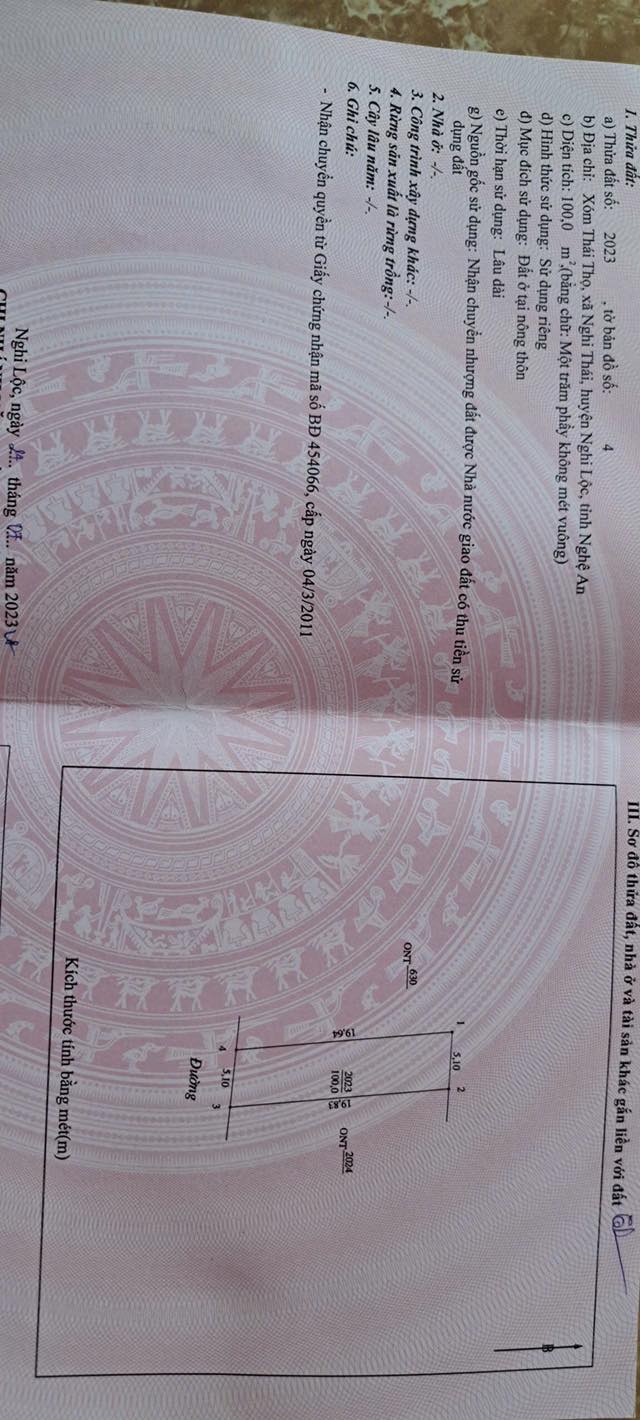 Đất thổ cư Vinh Tân 100m² giá 1 tỷ - Đường bê tông rộng rãi, dân cư đông đúc!