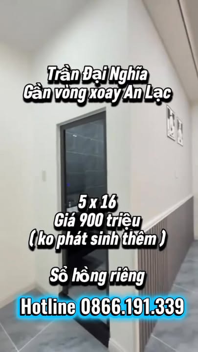 Nhà phố Trần Đại Nghĩa Dĩ An 80m² giá 900 triệu - Sổ hồng riêng, hẻm xe hơi 8m