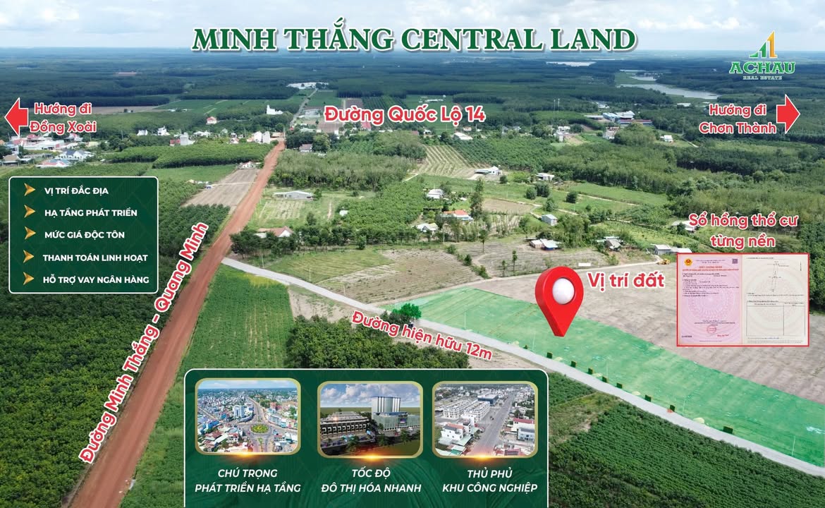 Đất nền Minh Thắng - Chơn Thành 250m² giá 570 triệu - Tiềm năng đầu tư nổi bật!