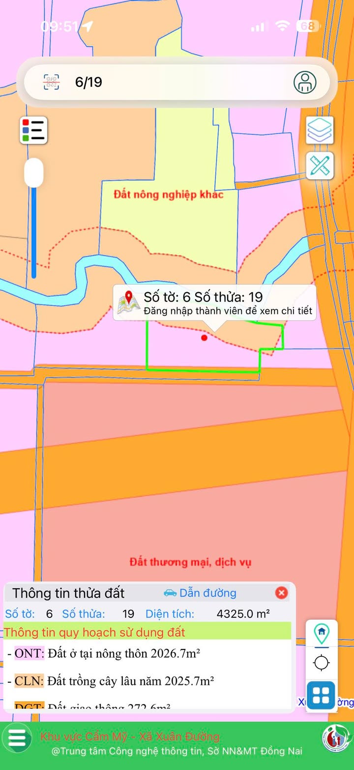 Đất thổ cư Thừa Đức, Cẩm Mỹ 360m² giá 1 tỷ - View suối đẹp quanh năm!