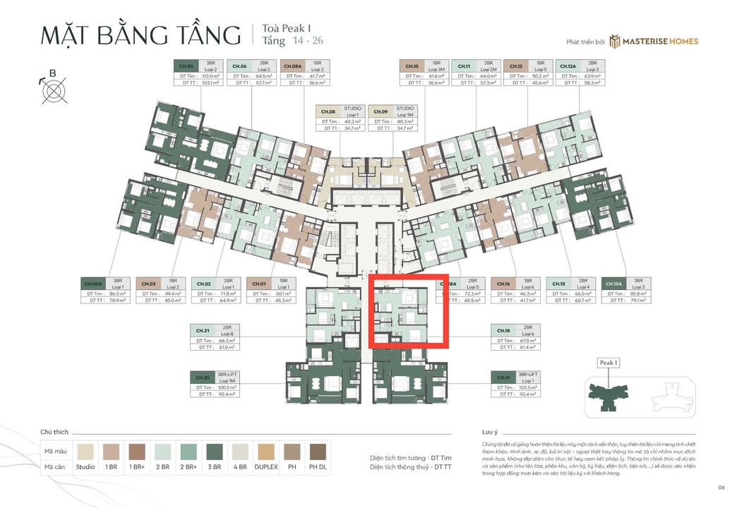 Căn hộ 2 phòng ngủ Lumiere Essence Peak Đông Anh 61.3m² giá 9 tỷ - View nội khu tuyệt đẹp!