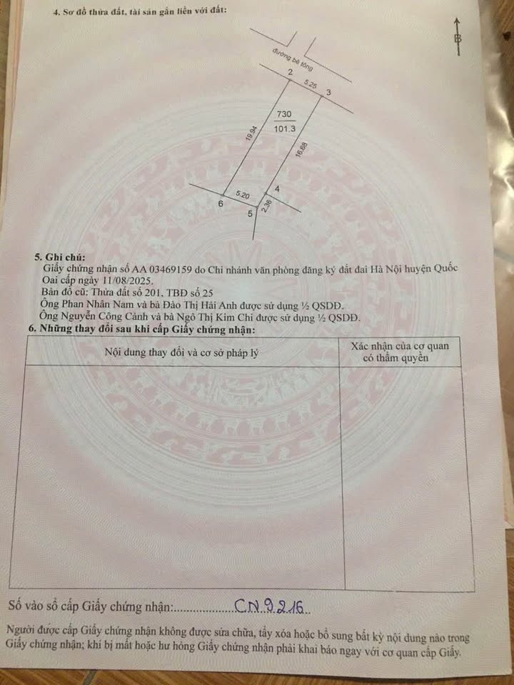 Đất thổ cư Sài Sơn Quốc Oai 96.5m² - Địa điểm tuyệt vời giữa lòng Chùa Thầy!