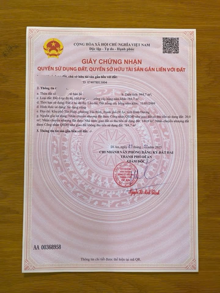 Đất vườn 944m² Tân Bình Dĩ An giá 9,5 tỷ - Đường nhựa 10m, ô tô vào tận nơi!