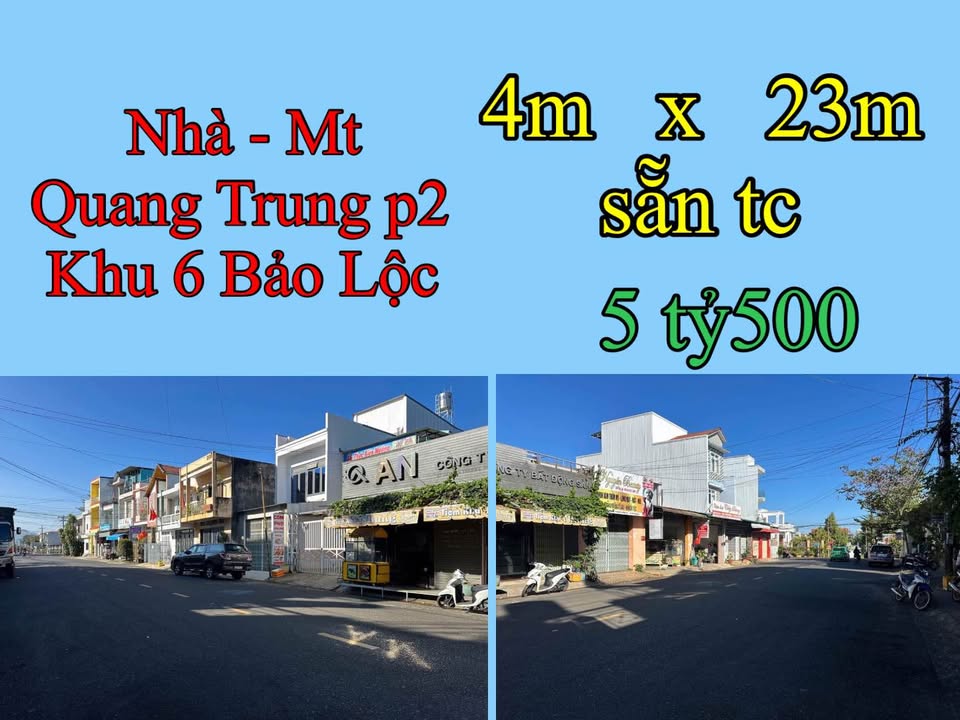 Nhà mặt tiền Quang Trung, Bảo Lộc 92m² giá 5.5 tỷ - Chính chủ bán gấp!