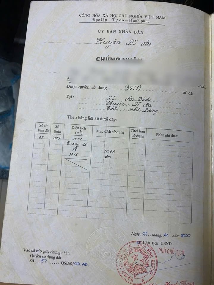 Đất mặt tiền Nguyễn Tri Phương Dĩ An 1025m² giá 55 tỷ - Cơ hội đầu tư sinh lời!