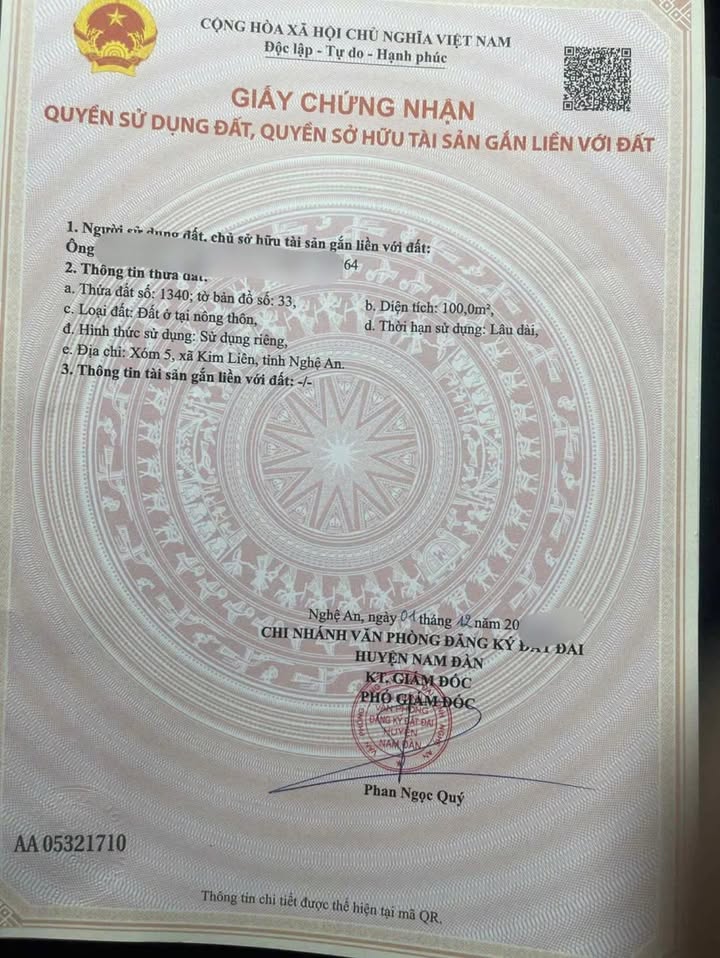 Lô đất Nam Giang 100m² giá thỏa thuận - Đầu tư sinh lời hấp dẫn!