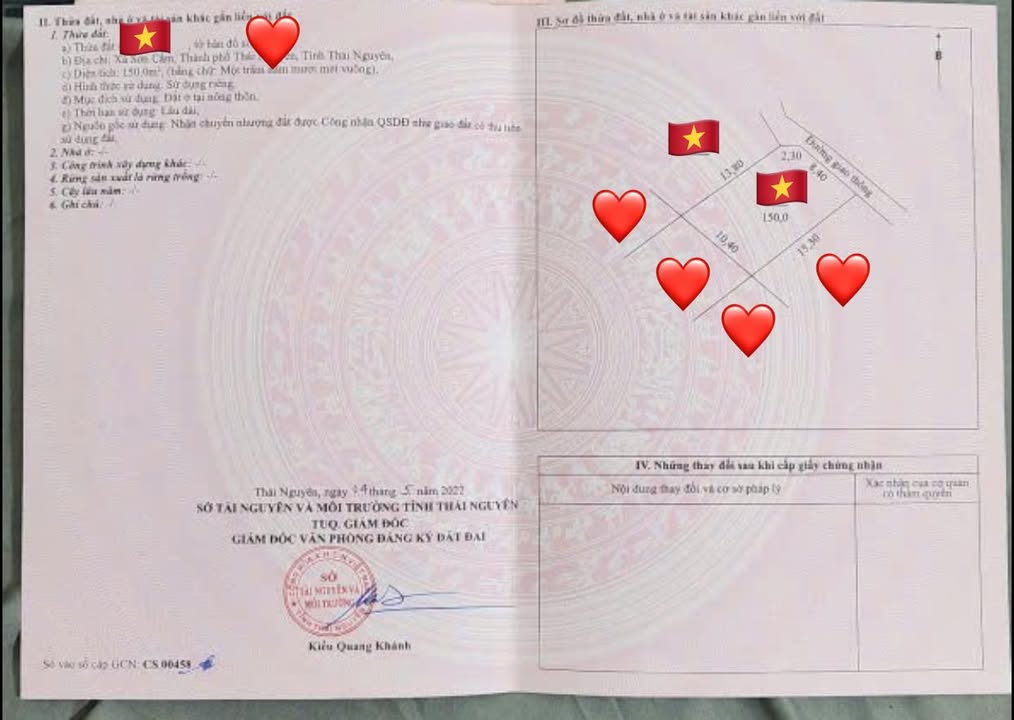 Đất thổ cư Quan Triều Thái Nguyên 350m² giá 2.2 tỷ - Cơ hội đầu tư hấp dẫn!