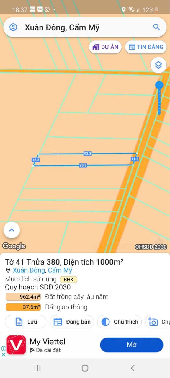 Đất nền 1 sào Xuân Đông, Cẩm Mỹ giá 730 triệu - Sẵn sàng xây dựng ngay!