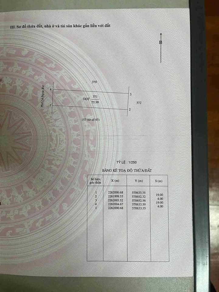 Đất mặt đường Lê Ngọc Dư, Thống Nhất, 76m² giá 3.8 tỷ - Cơ hội đầu tư hấp dẫn!