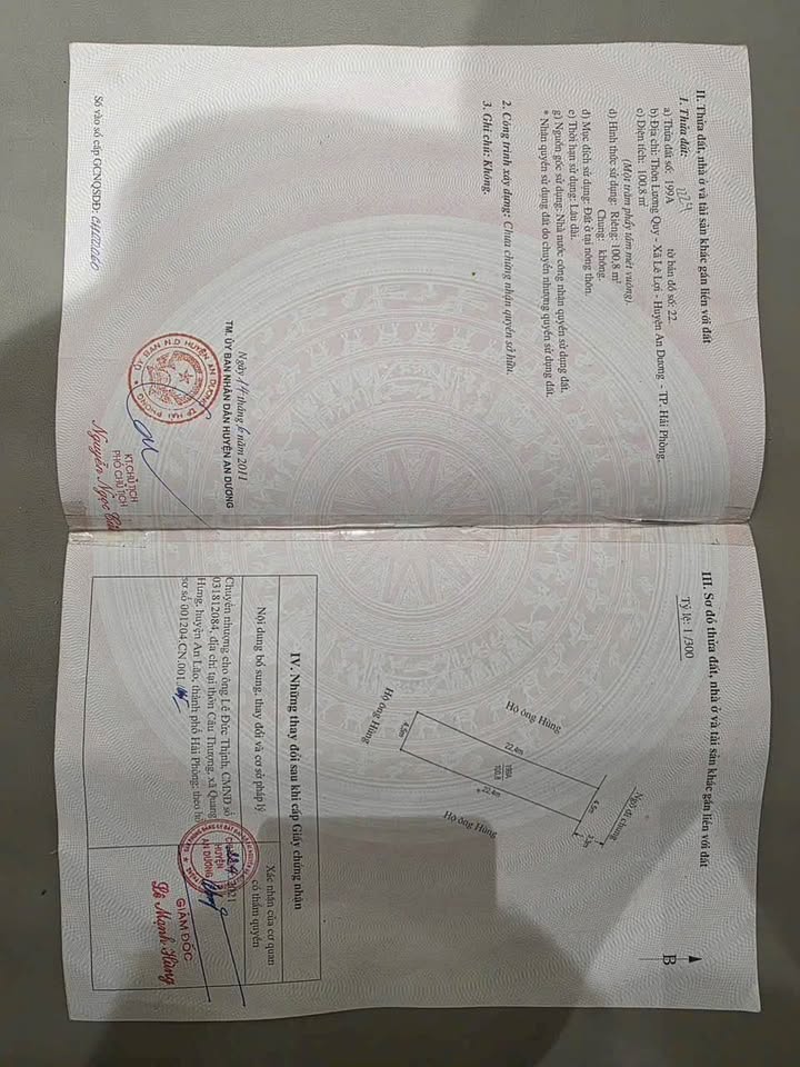 Đất nền Lê Lợi An Dương 100m² giá 1.6 tỷ - Ngõ ô tô vào tận đất!