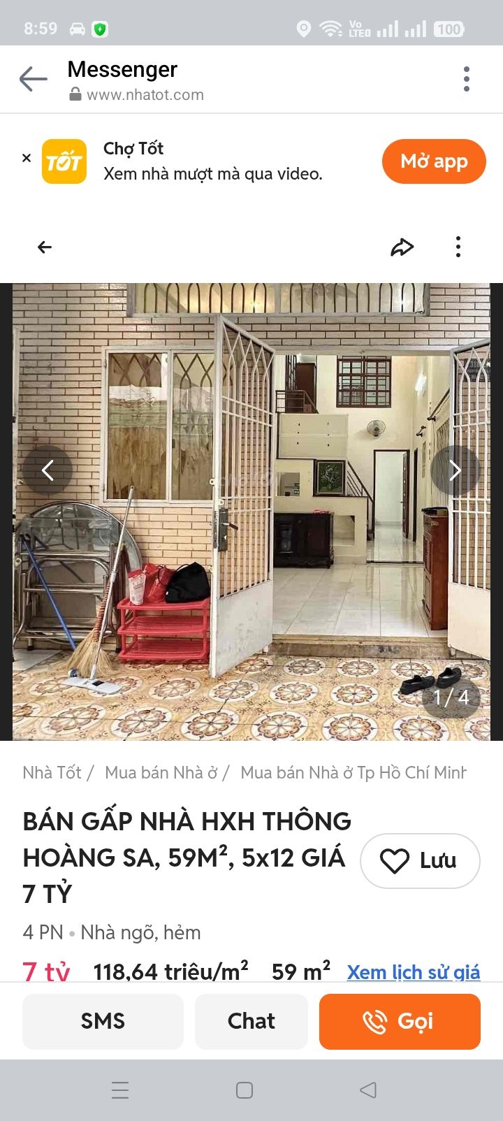 Nhà phố Hoàng Sa, P.3, Tân Bình 60m² giá 7 tỷ - Hẻm xe hơi vào tận nhà!