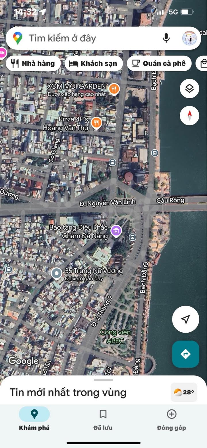 Nhà 3 tầng mặt tiền Trưng Nữ Vương Đà Nẵng 126m² - Gần cầu Rồng chỉ 18.9 tỷ!