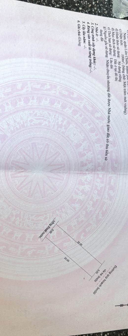 Lô đất chính chủ Hòa Hiệp Nam, Đà Nẵng 100m² giá 3,4 tỷ - Gần trường học, thuận tiện di chuyển!