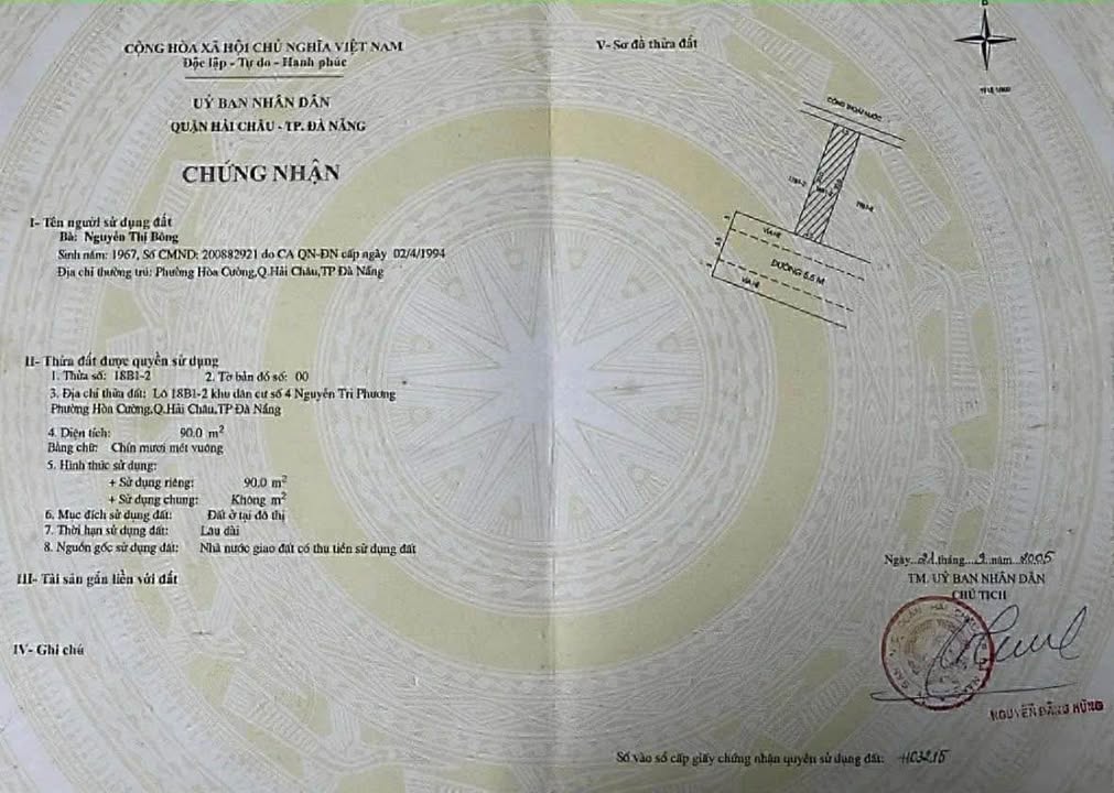 Đất 90m² Hòa Cường Bắc - Giá 7.5 tỷ - Sẵn sàng ở ngay với nhà gác lửng!