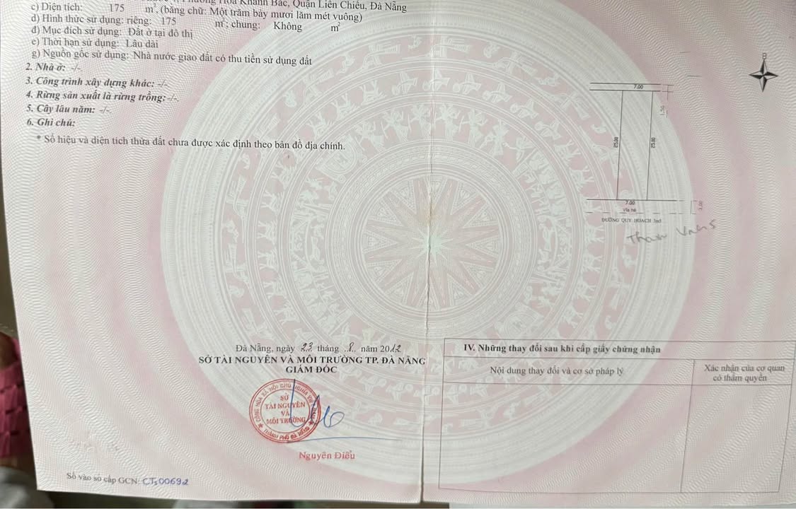 Đất mặt tiền Thanh Vinh, Liên Chiểu, Đà Nẵng 200m² giá 7.3 tỷ - Cơ hội đầu tư tuyệt vời!