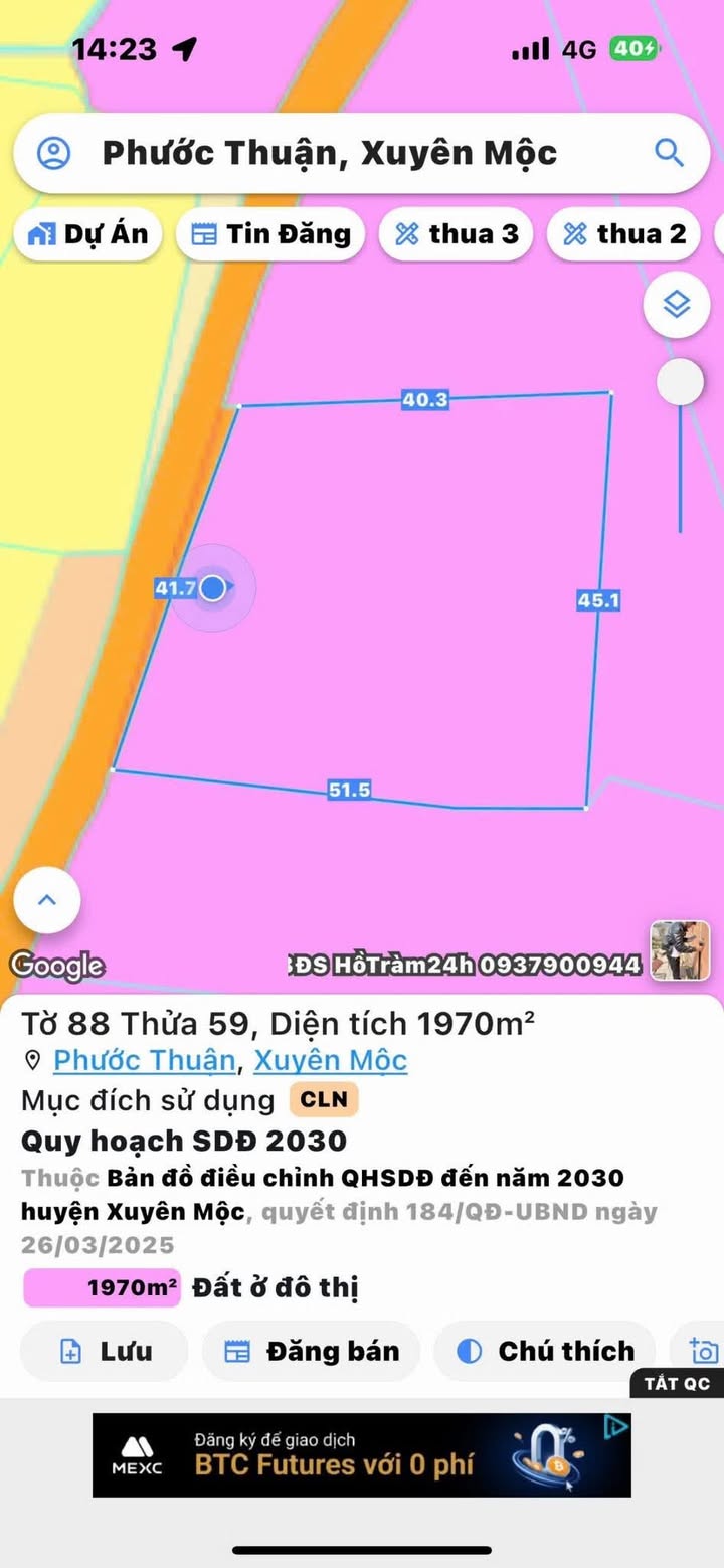 Đất nền Hồ Tràm 2000m² giá 8 tỷ - Đường nhựa 6m, đầu tư sinh lời!