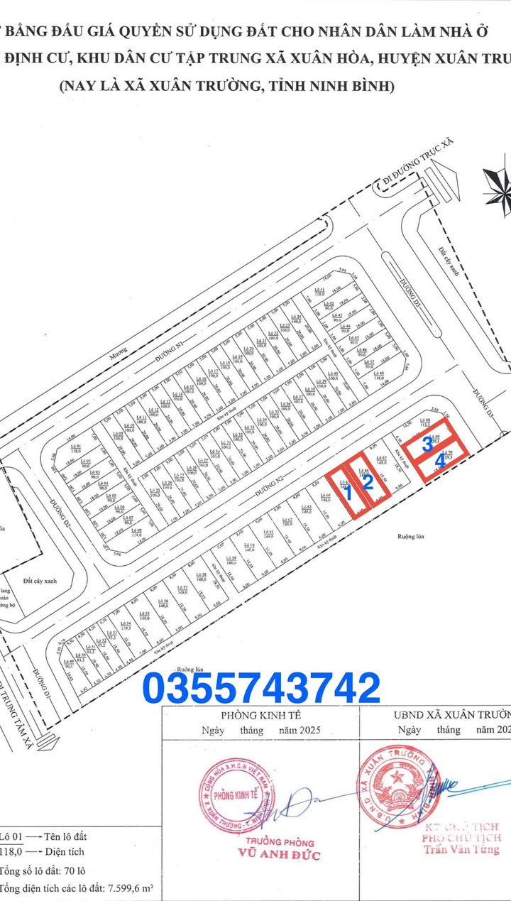 Đất nền Khu dân cư Xuân Hòa 138.5m² giá 2.072 tỷ - Đầu tư sinh lời ngay!