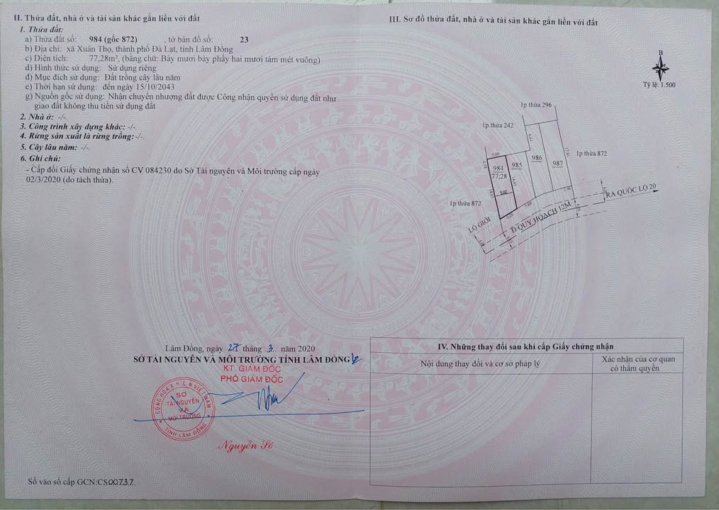 Đất thổ cư 77m² tại Phường Xuân Trường, Đà Lạt giá 3,5 tỷ - Vị trí đẹp, quy hoạch liên kế!