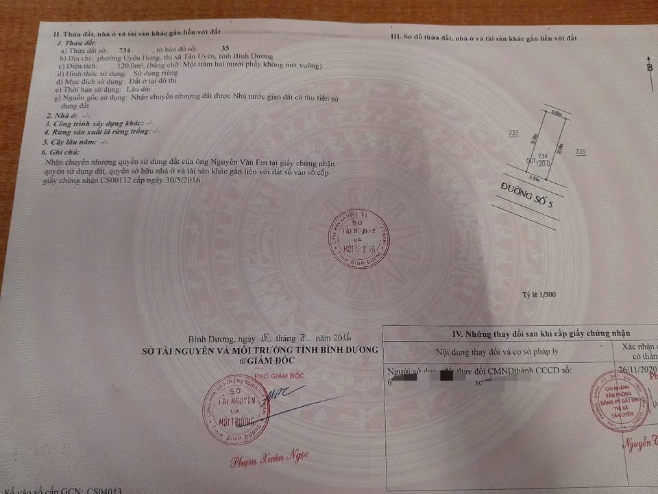 Đất thổ cư Đường Số 5, Uyên Hưng, Tân Uyên 120m² giá 2 tỷ - Cơ hội đầu tư hiếm có!