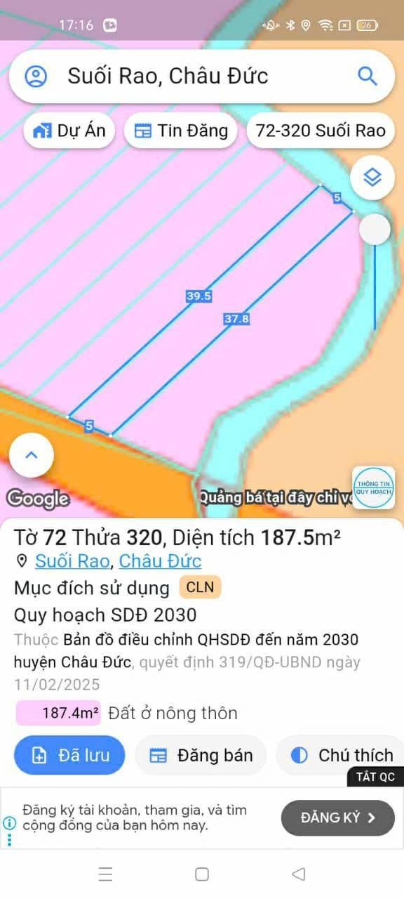 Đất nền Châu Đức 200m² giá 550 triệu - Đầu tư sinh lời ngay!