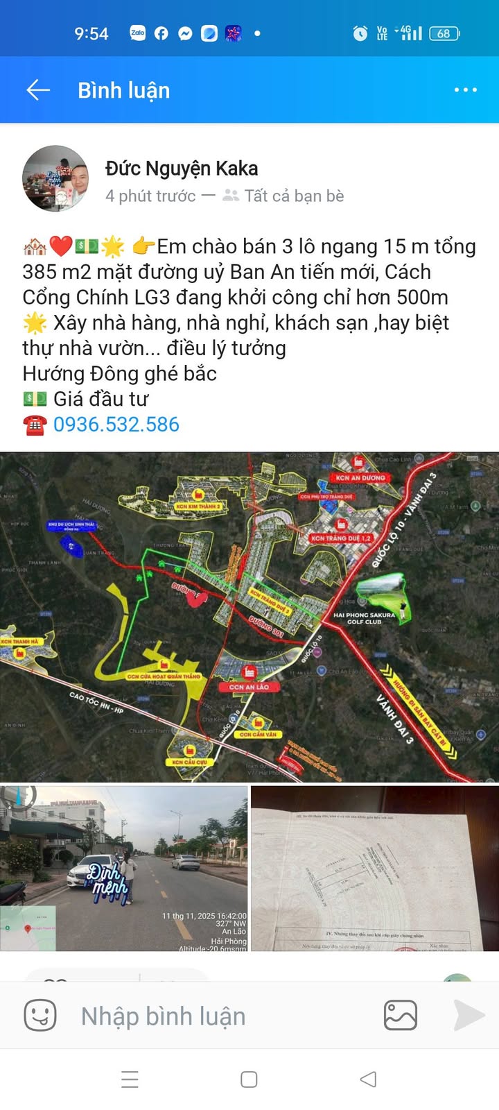 Đất nền 385m² tại An Tiến, An Lão - Tiềm năng đầu tư lớn!