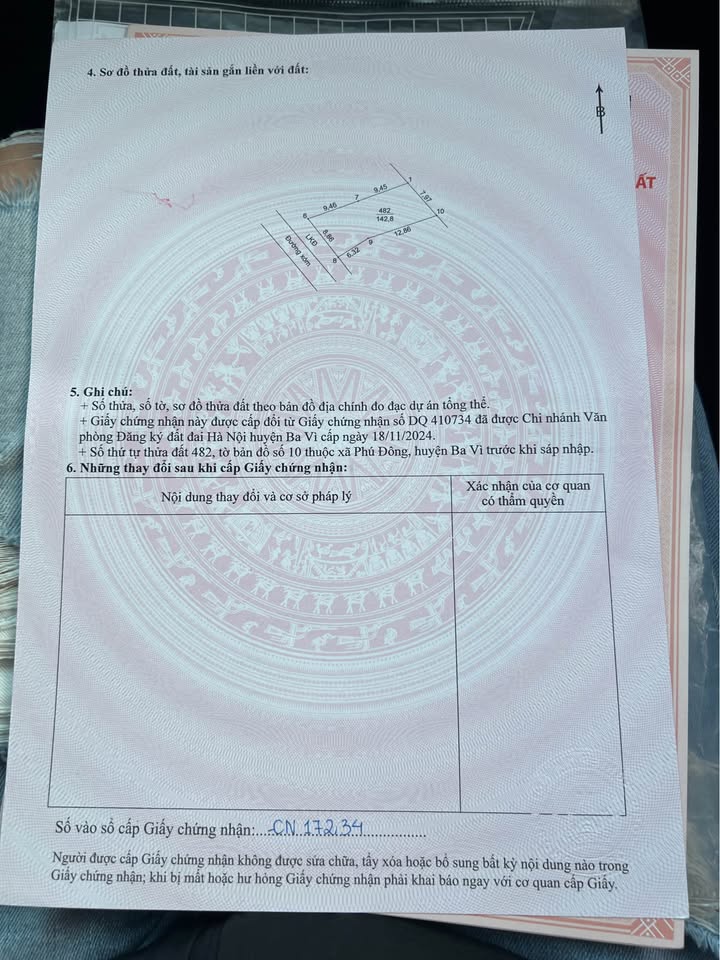 Đất chính chủ Cổ Đô, Ba Vì 142.8m² - Cơ hội đầu tư hiếm có!