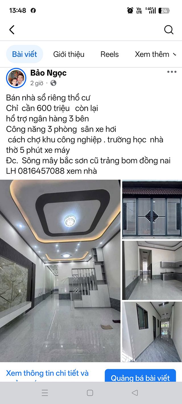 Nhà mặt tiền 100m² xã Bình Minh, Trảng Bom - Giá chỉ 1 tỷ - Đầu tư sinh lời!