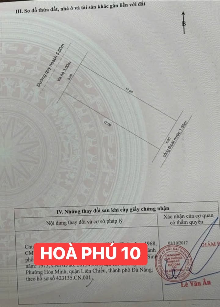 Đất nền Hòa Phú 10 Đà Nẵng 85m² - Sổ đỏ chính chủ, giá thương lượng!