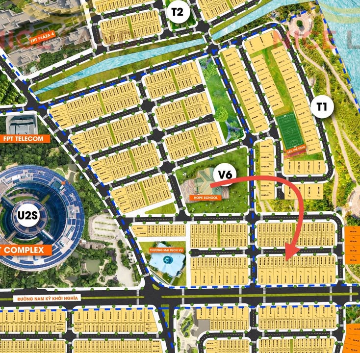 Đất nền dự án V6 FPT Đà Nẵng 111m² giá 7 tỷ - Đầu tư sinh lời nhanh!