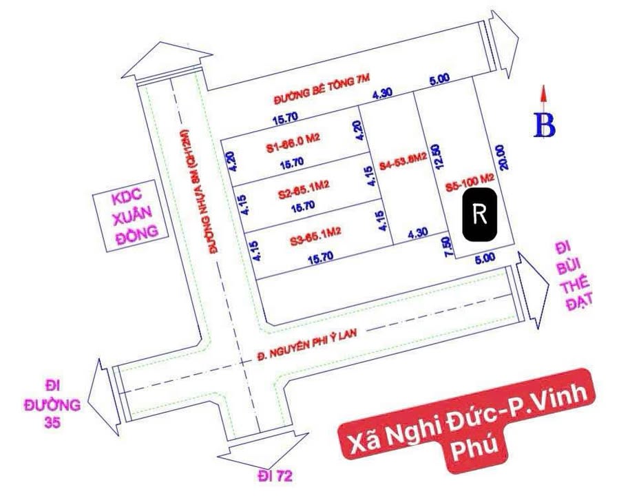 Đất nền Nghi Đức Vinh 60m² giá thỏa thuận - Đường 7m thông thoáng gần Nguyễn Phi Ỷ Lan!