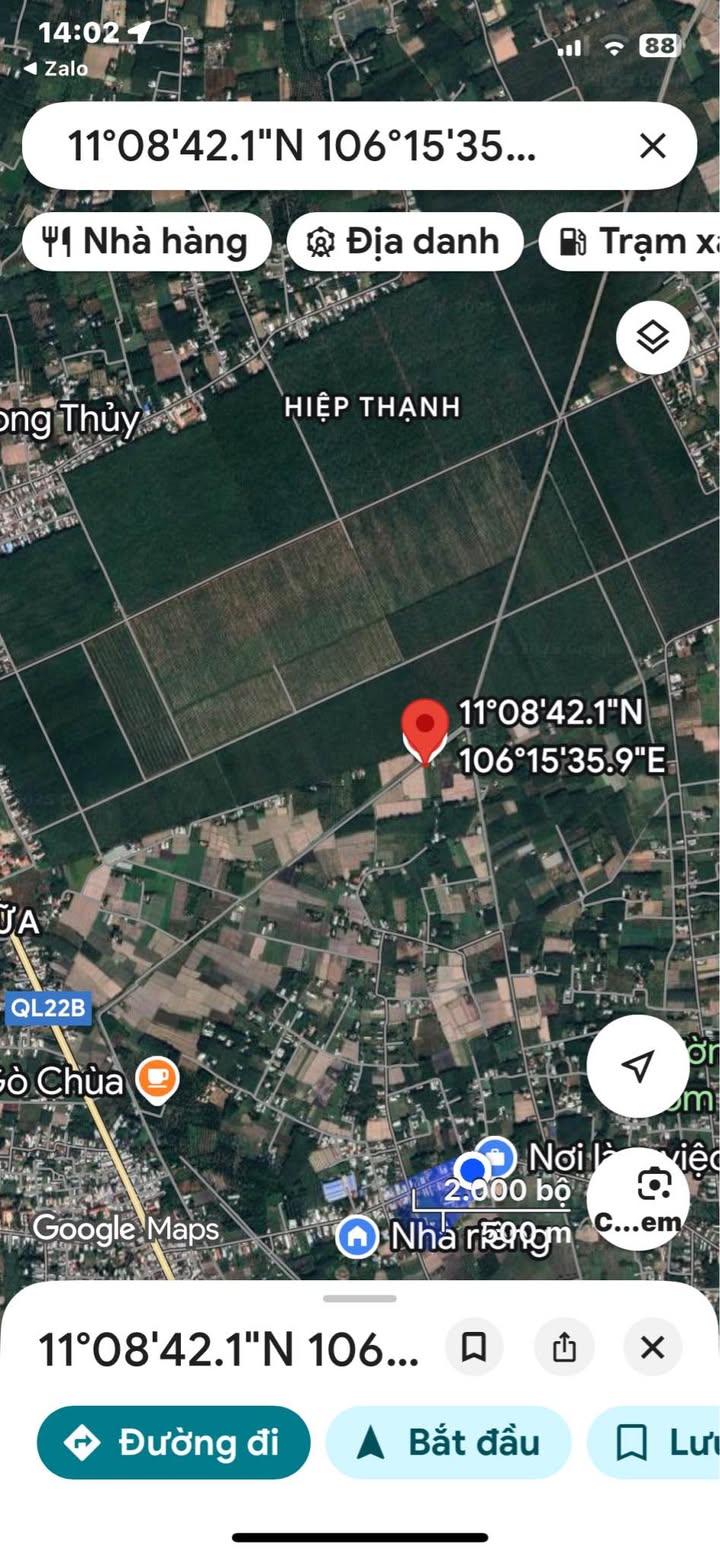 Đất nền Hiệp Thạnh Gò Dầu 2200m² - Mặt tiền kênh, giá thỏa thuận!