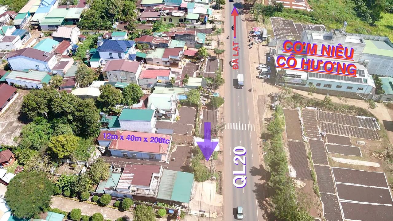 Đất thổ cư Di Linh 480m² giá 7.2 tỷ - Kinh doanh sầm uất gần Quốc lộ 20!