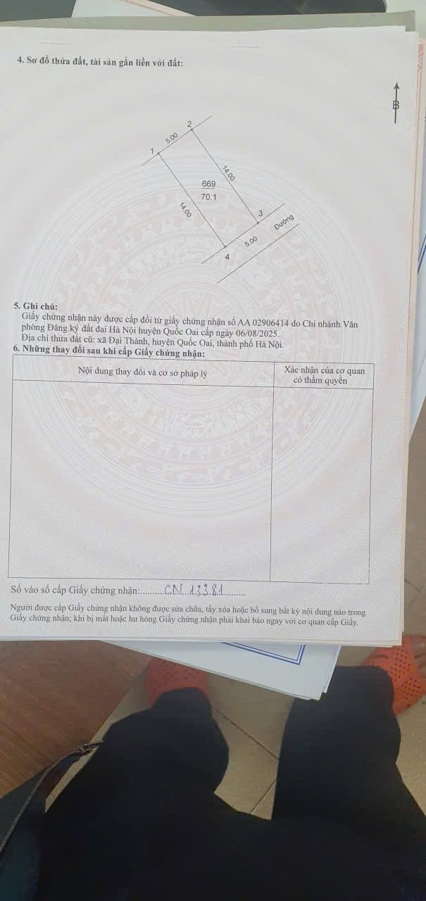 Đất nền Quốc Oai 100m² giá 4 tỷ - Đầu tư sinh lời ngay!