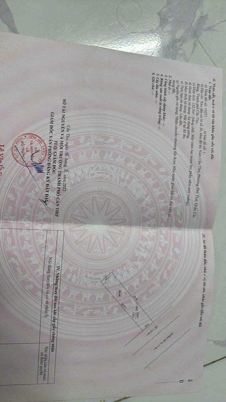 Đất nền đường số 31 KDC 586, Cái Răng, Cần Thơ 122.5m² - Sổ hồng thổ cư, giá tốt!