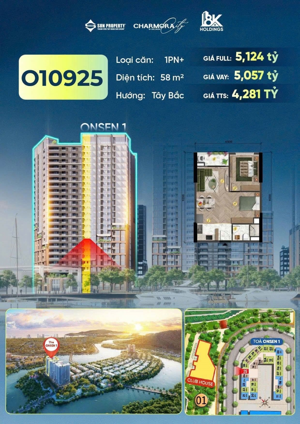 Căn hộ Charmora City Nha Trang 53m² giá 3.46 tỷ - Đầu tư sinh lời tại thiên đường du lịch!