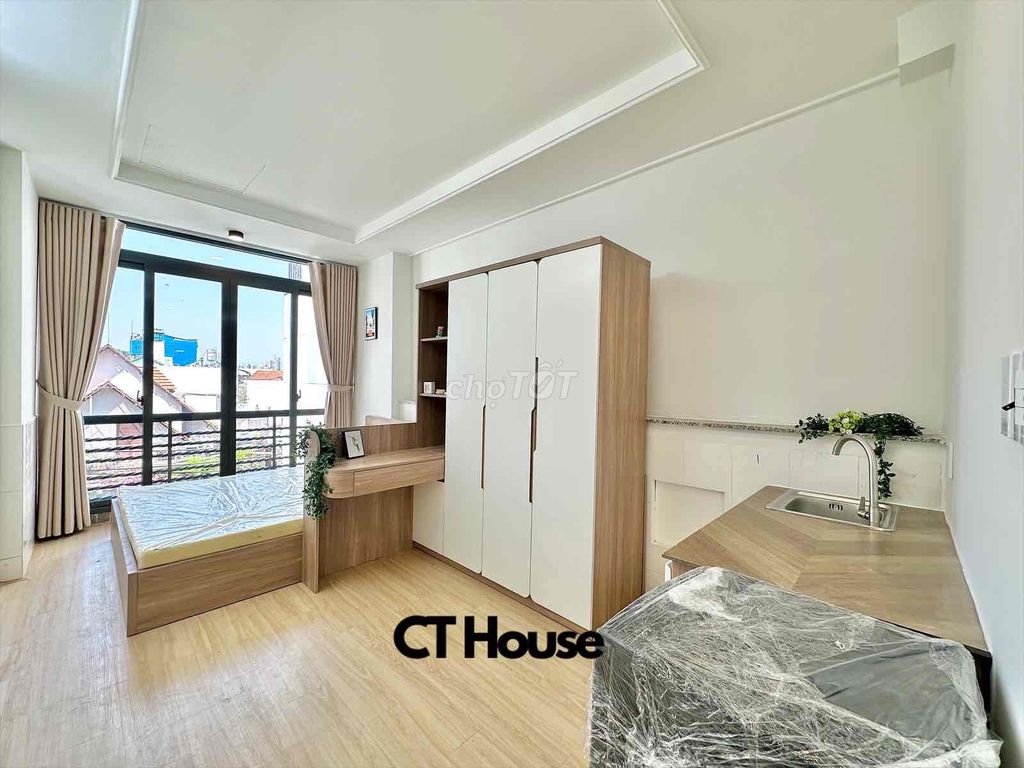 Căn hộ cho thuê đường Hoàng Hoa Thám, Bình Thạnh 35m² - Full nội thất cao cấp gần chợ Bà Chiểu!