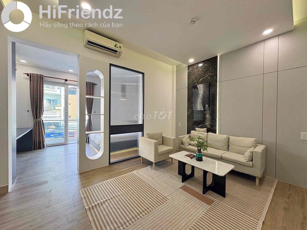 Căn hộ 1PN Ban công siêu luxury Đường Huỳnh Mẫn Đạt 40m² - An ninh 24/24, nội thất đầy đủ!
