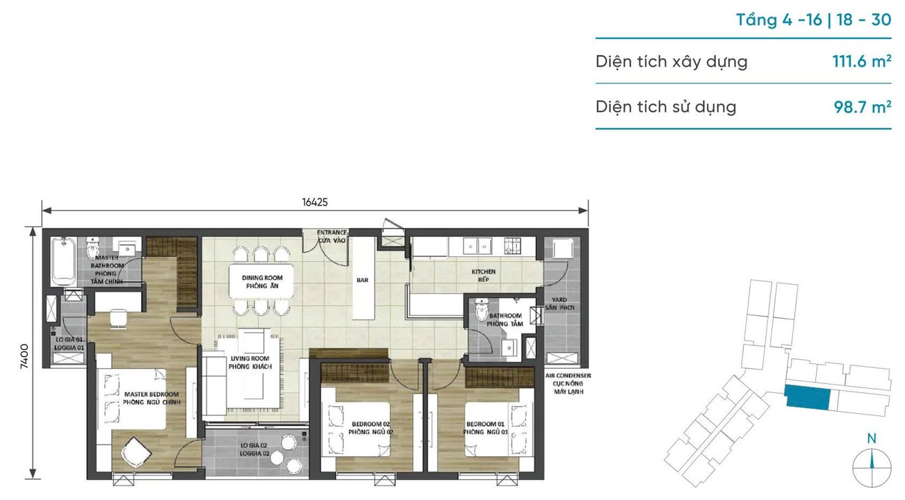 Căn hộ D’Homme Quận 6 110m² giá 7.7 tỷ - Thiết kế hiện đại, không gian sống thoáng mát!
