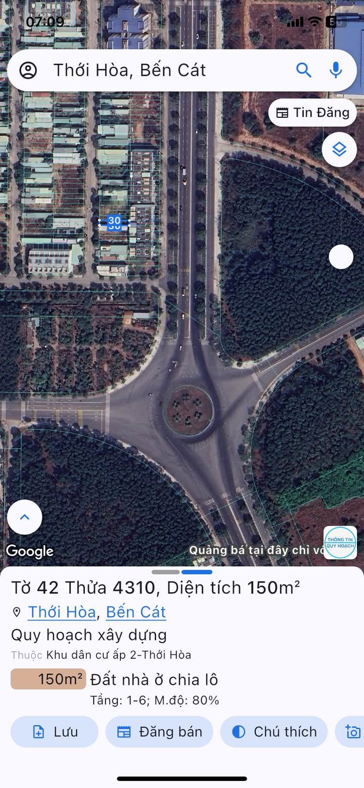 Lô đất đường DK12, phường Thới Hòa, Bến Cát, 150m² giá 2.1 tỷ - Cơ hội đầu tư tuyệt vời!