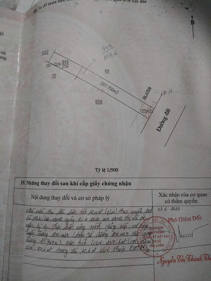 Đất nền mặt tiền đường DH423, Tân Hiệp, 250m² giá thỏa thuận - Cơ hội đầu tư tuyệt vời!