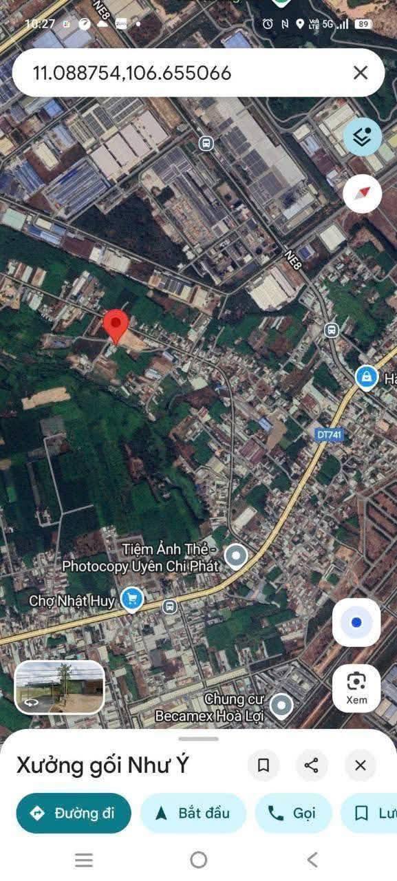 Đất nền 1050m² mặt tiền đường Hòa Lợi 106, giá chỉ 4 tỷ - Sẵn sàng đầu tư!