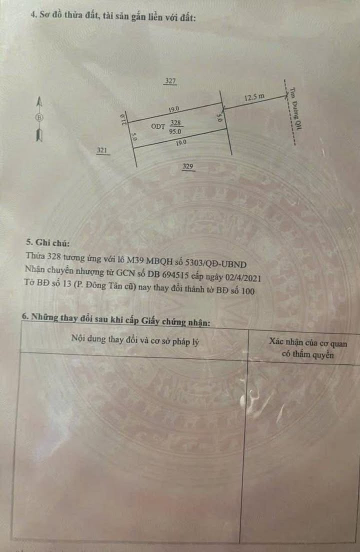 Đất nền dự án Đông Tân Thanh Hóa 95m² giá 2.9 tỷ - Cơ hội đầu tư hấp dẫn!