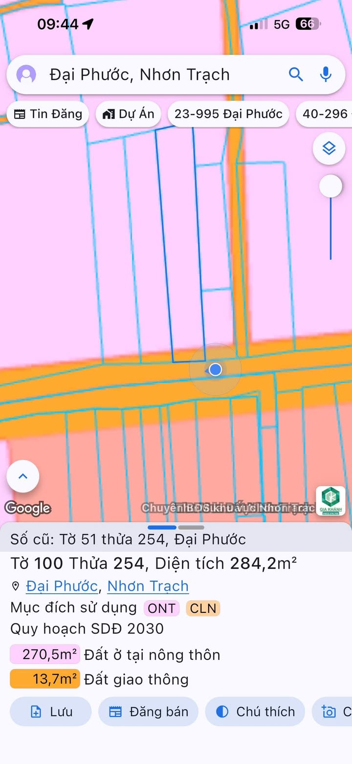 Đất nền Đại Phước, Nhơn Trạch 284m² giá 5.75 tỷ - Kinh doanh sầm uất gần chợ!